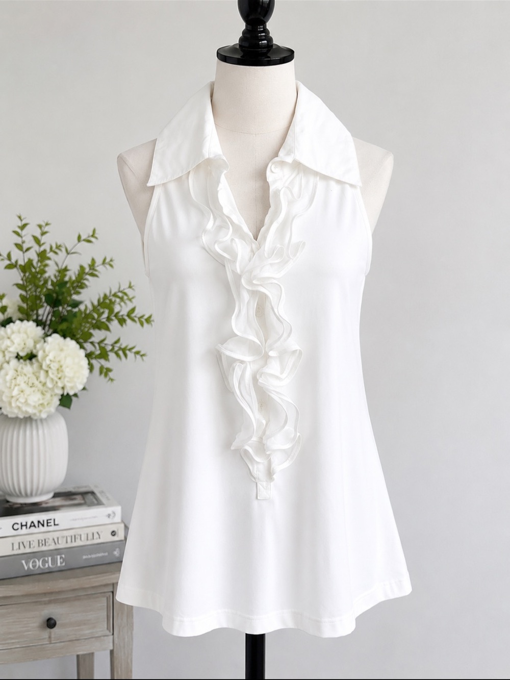 Ann Fontaine Nastia Ruffle front top